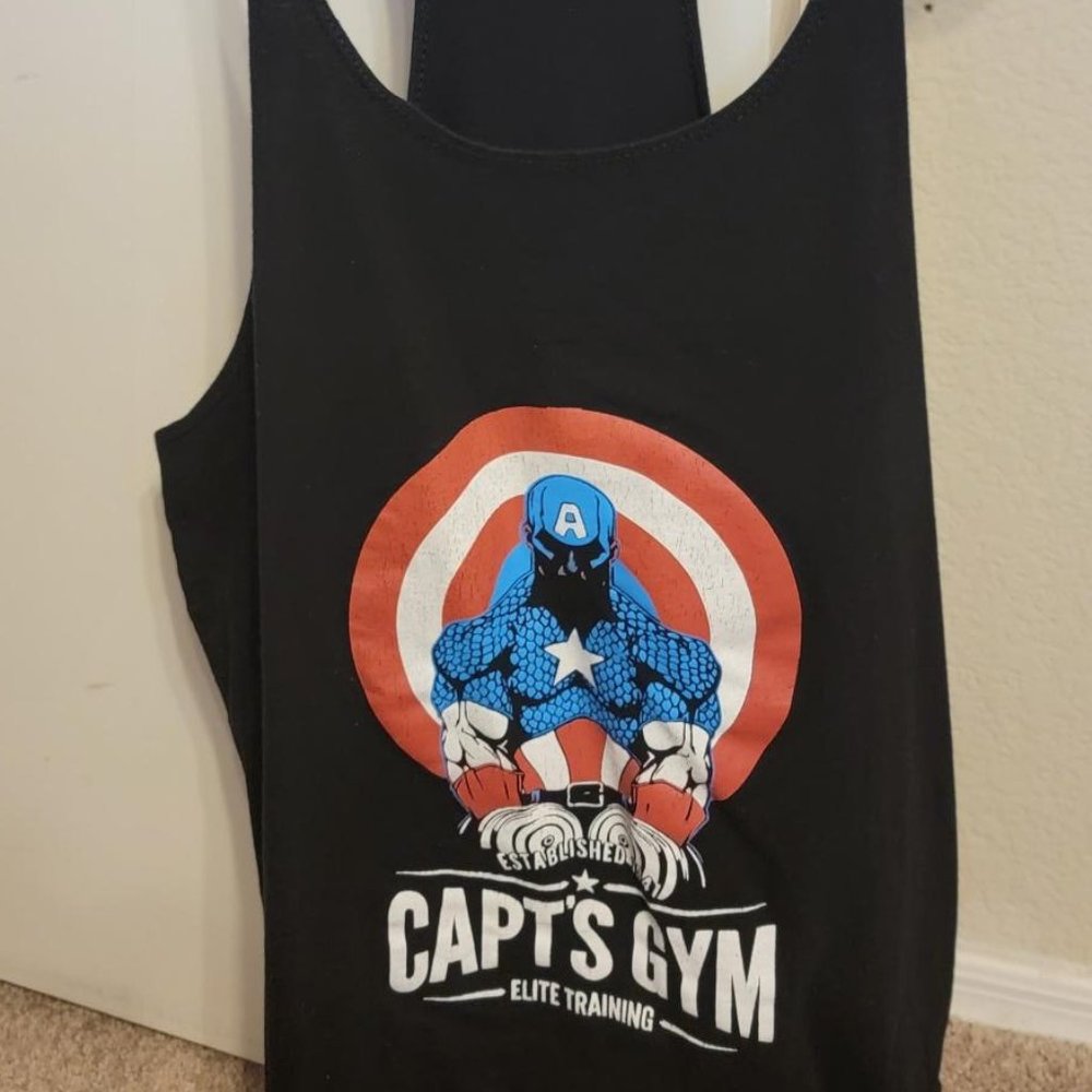 Captain America "Capt's Gym" Stringer Tank Top